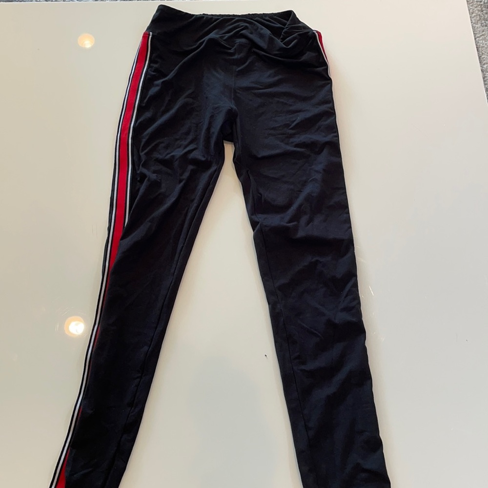 Black Leggings with Strips